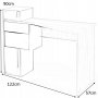 Spurs skrivbord 122x57 cm - Ek/antracit