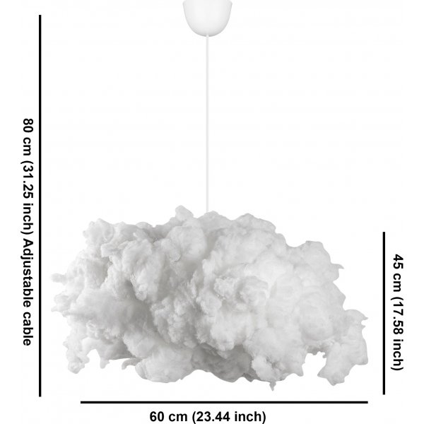 Plafondlamp wolk Ø60 cm - Wit Plafondlamp wolk Ø60 cm - Wit