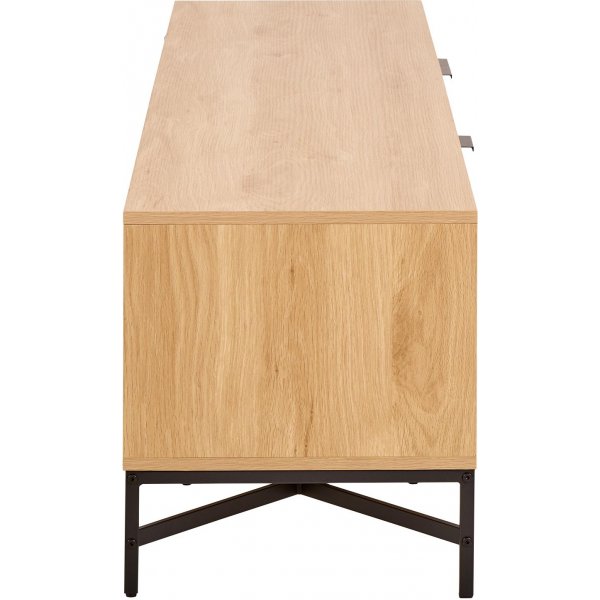 Jaipur TV-bänk - Ek/matt svart Jaipur TV-bänk - Ek/matt svart