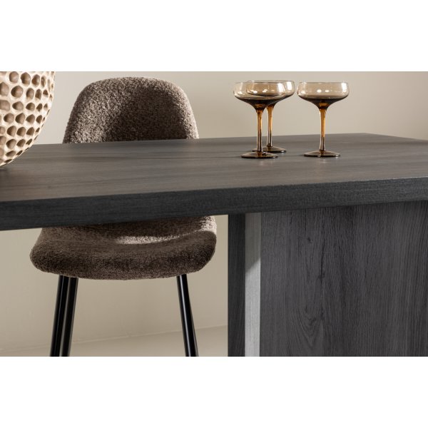 Bassholmen matbord 180 x 90 cm - Svart