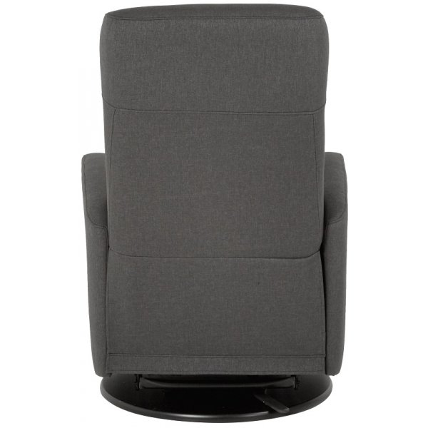 Frans reclinerfåtölj med gungfunktion och snurr - Grå tyg Frans reclinerfåtölj med gungfunktion och snurr - Grå tyg