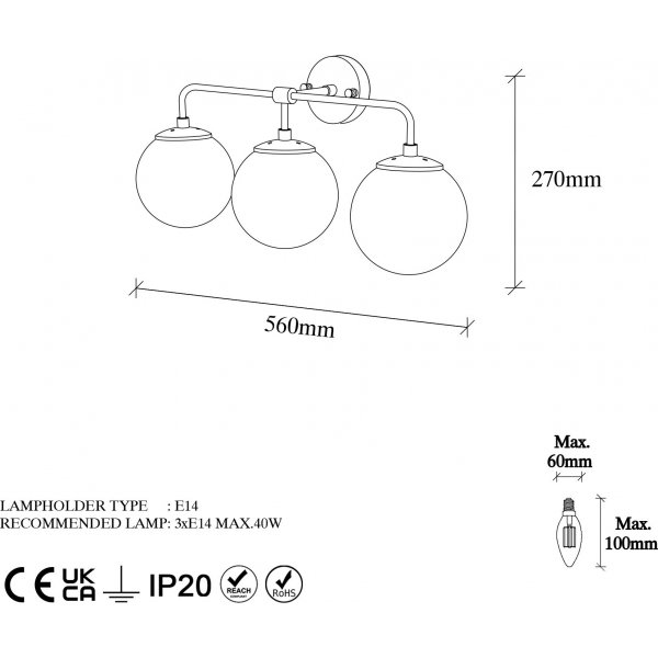 Hoorn wandlamp 12205 - Goud