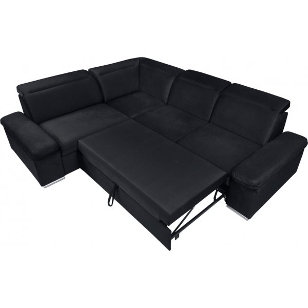 Canapé d\\\'angle Darby gauche - Noir Canapé d\\\'angle Darby gauche - Noir