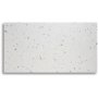 Terrazzo soffbord 75x75cm - Bianco Terrazzo & underrede cross krom
