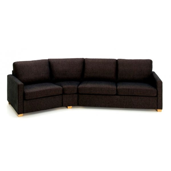 Helene 3-sits soffa med vnstervlvd hrna - Valfri frg!