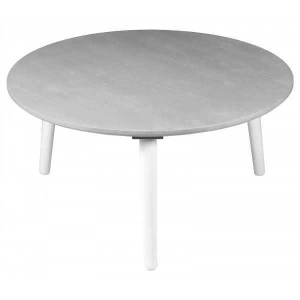 Day runt soffbord 80 cm - Cement / Vita ben Day runt soffbord 80 cm - Cement / Vita ben