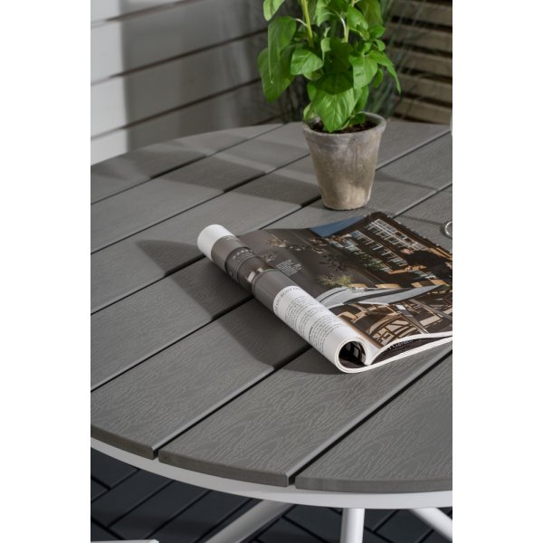 Parma utematgrupp med 2 st Break stolar - Grå/Vit Parma utematgrupp med 2 st Break stolar - Grå/Vit