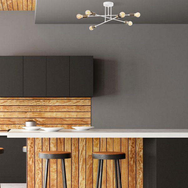 Plafonnier évasé 1503 - Blanc Plafonnier évasé 1503 - Blanc