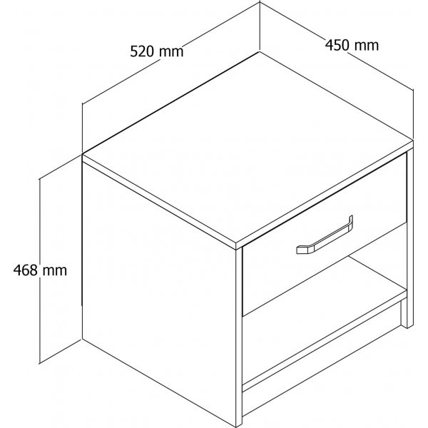 Grande nachtkastje - Eiken