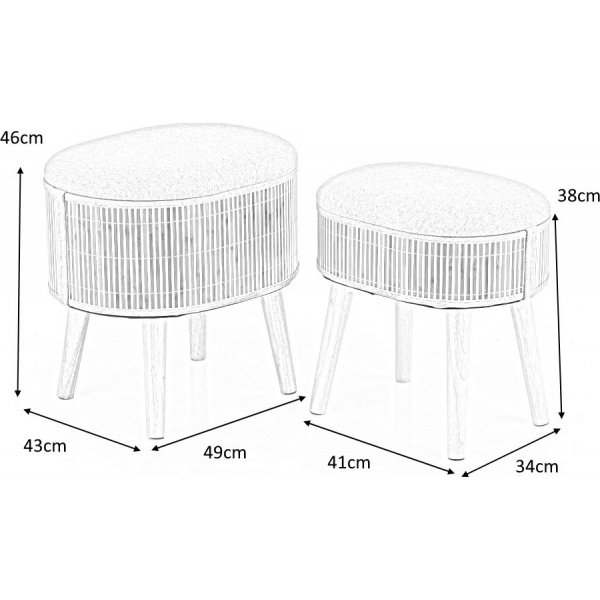 Tico sittpuff - Beige