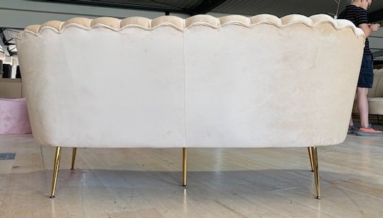 Snäckan 3-sits soffa - Beige sammet / Mässing Snäckan 3-sits soffa - Beige sammet / Mässing