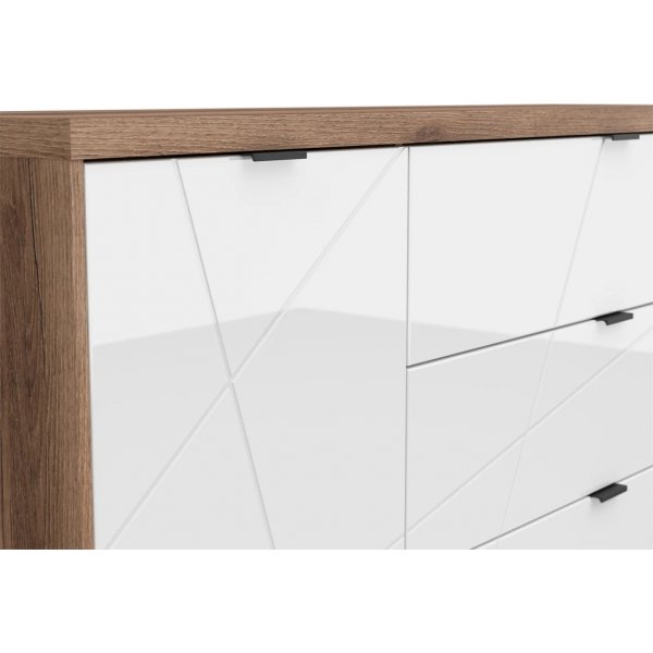 Buffet ancien - Chêne foncé/blanc Buffet ancien - Chêne foncé/blanc