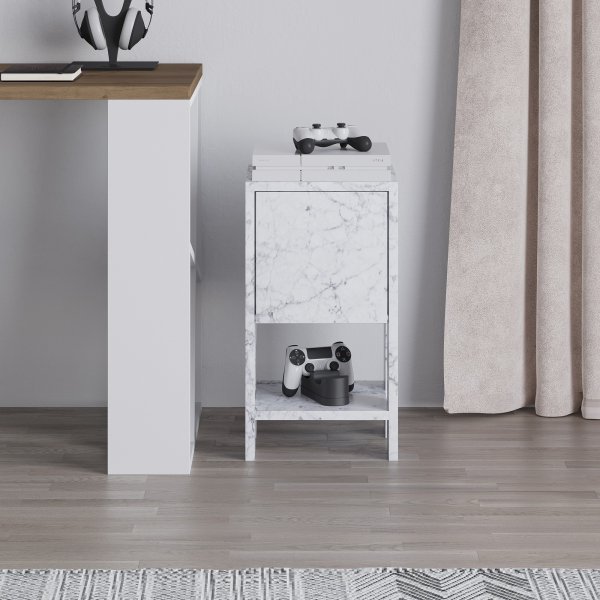 Ema sängbord - Carrara marmor Ema sängbord - Carrara marmor