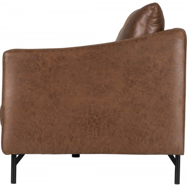 Harpan 3-sits soffa i brunt Ecoläder + Textilrengöring för möbler Harpan 3-sits soffa i brunt Ecoläder + Textilrengöring för möbler