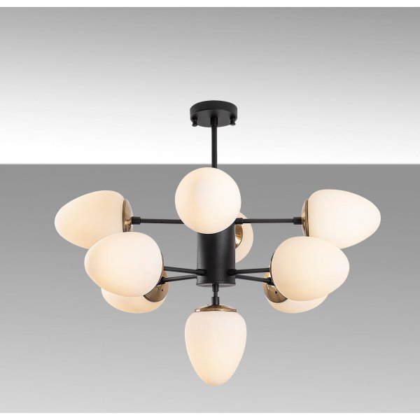 Basar taklampa 10316 - Svart/vit Basar taklampa 10316 - Svart/vit