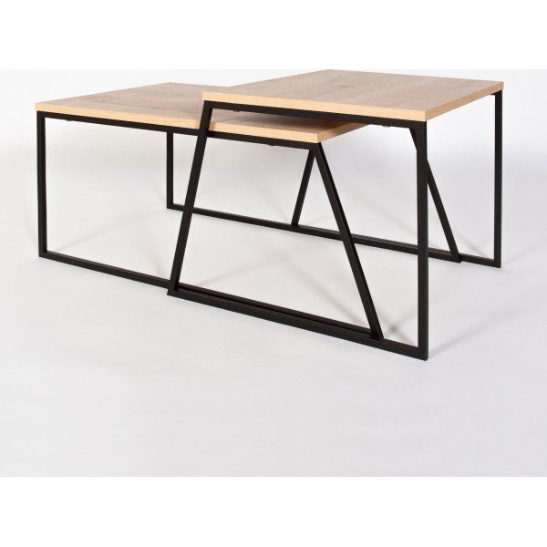 Pal soffbord 88 x 50 cm - Ek/svart Pal soffbord 88 x 50 cm - Ek/svart