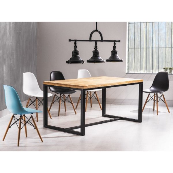 Maleah 150 cm matbord - Svart/ek