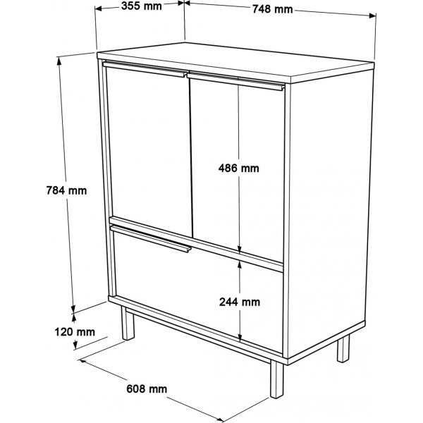 Meuble Ocan 8B - Blanc