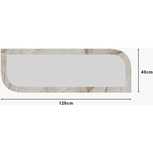 Miroir mural Arni - Marbre blanc