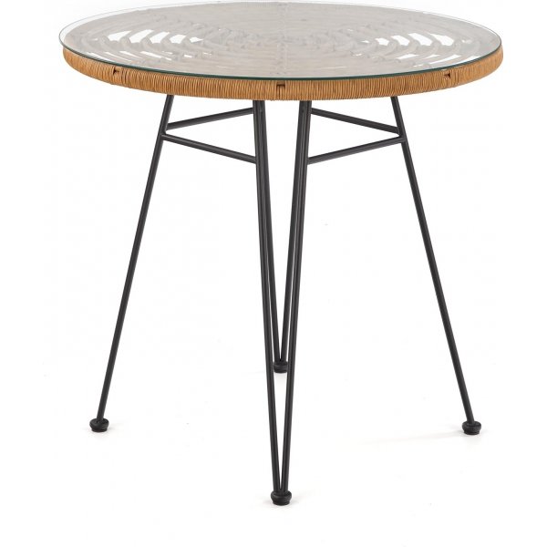 Falcon eettafel Ø79 cm - Rotan/zwart Falcon eettafel Ø79 cm - Rotan/zwart