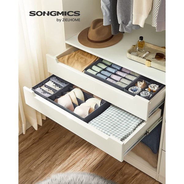 Insert de tiroir Jona, 8 pcs - Gris