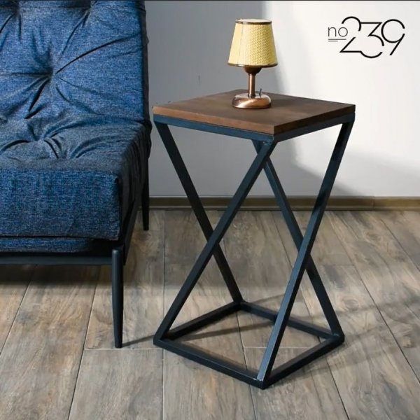 Ajax bijzettafel 35 x 35 cm - Bruin/zwart Ajax bijzettafel 35 x 35 cm - Bruin/zwart