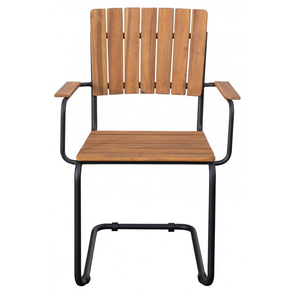 Holmsund stapelbar stol - Svart/Akasia