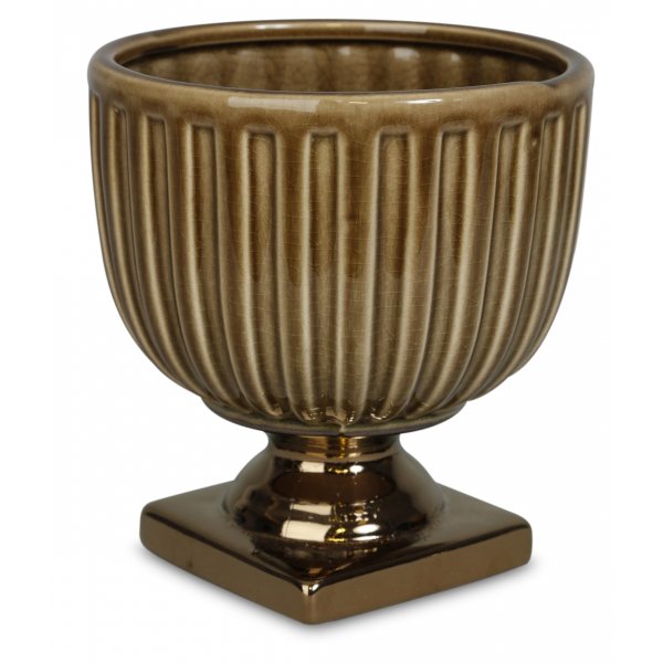 Kruka Grek p fot H18,5 cm - Brun