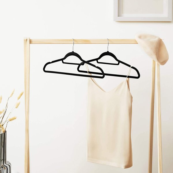 Kldgalge, sammet, 45 cm, 50-pack - Svart