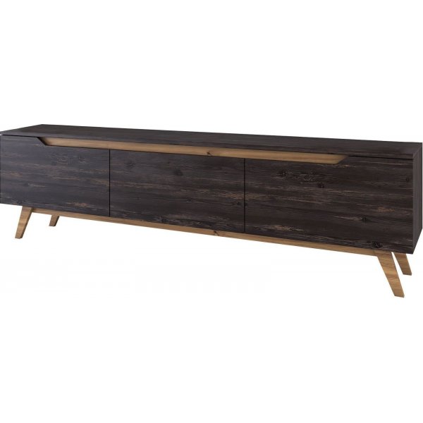 Duno TV-bnk - Svart/valnt