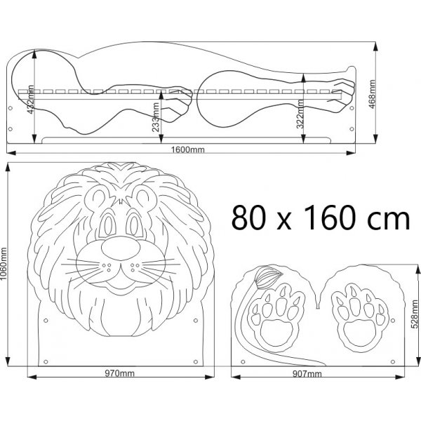 Lejon barnsäng - Valfri storlek! Lejon barnsäng - Valfri storlek!
