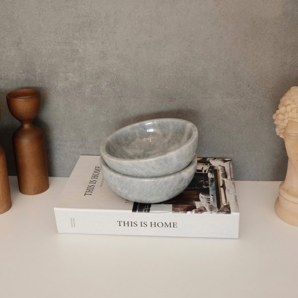 Skålar i grå marmor från Verona - 2 delar Skålar i grå marmor från Verona - 2 delar