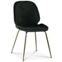 Deco velvet stol - Grn / Mssing