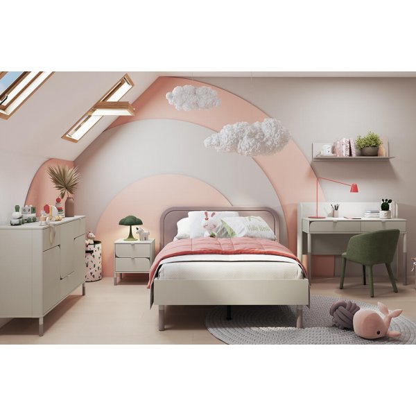 Harmony bedframe 120 x 200 cm - Kasjmier/truffel