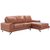 Halmby L-soffa divan vnster - Ljusbrun