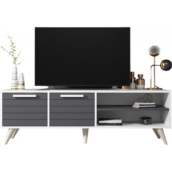 Noyan mediabank - Wit/antraciet Noyan mediabank - Wit/antraciet