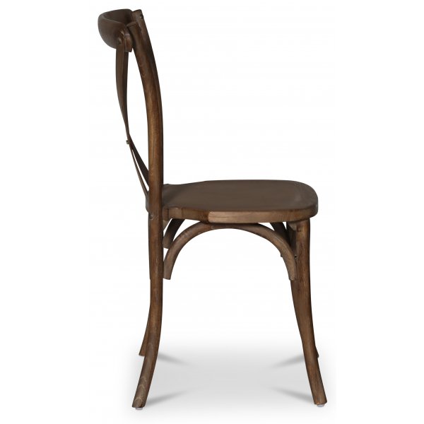 Paris vintage stol med kryss i valnöt + Fläckborttagare för möbler Paris vintage stol med kryss i valnöt + Fläckborttagare för möbler