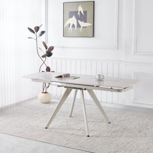 Saturnus matbord förlängningsbart 120 till 180 cm - Beige Travertin Saturnus matbord förlängningsbart 120 till 180 cm - Beige Travertin