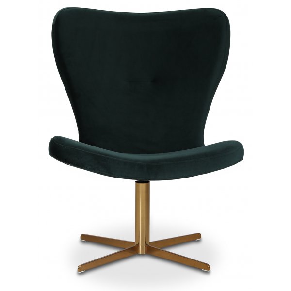 Tulpan designfåtölj - Grön Sammet / Mässing + Textilrengöring för möbler Tulpan designfåtölj - Grön Sammet / Mässing + Textilrengöring för möbler