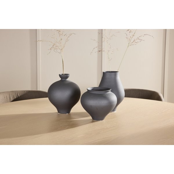 Matbord Copenhagen med 6 st Edina stolar - Brun/svart/whitewash + 6.00 x Stolsdyna