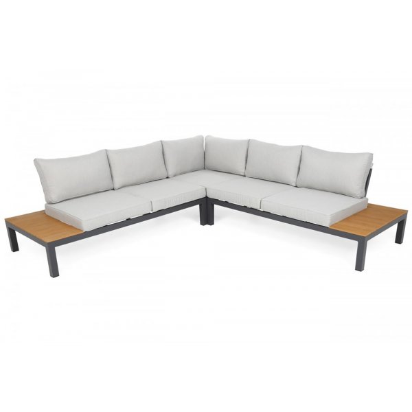 Loungesoffa Belair med bord - Grå/ljusgrå Loungesoffa Belair med bord - Grå/ljusgrå