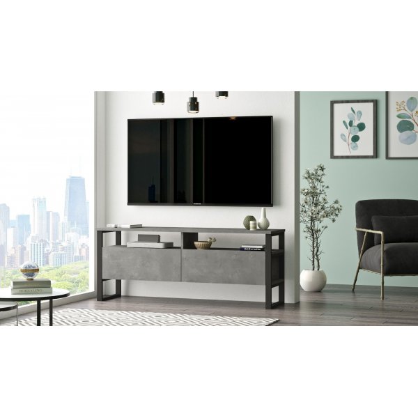 Luvio TV-bnk 11 - Silver/svart