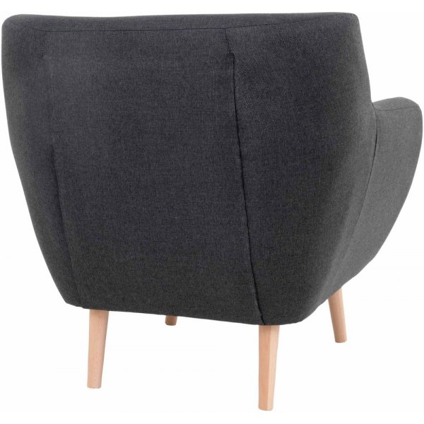 Monte Fåtölj - Mörkgrå/bok Monte Fåtölj - Mörkgrå/bok