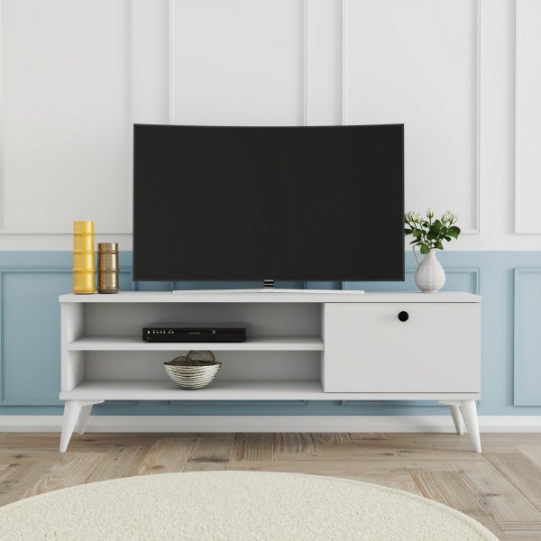 Banc multimdia rtro 120 cm - Blanc
