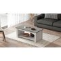 Luvio soffbord 14, 100x50 cm - Silver/antracit