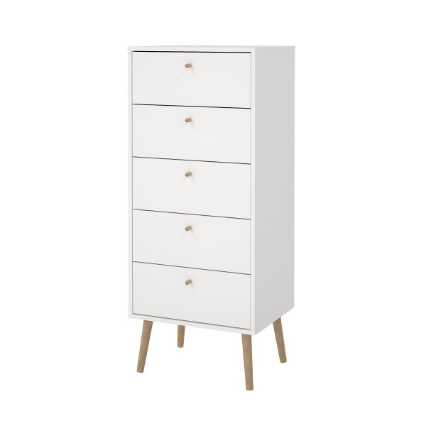 Bodo Byrå med 5 lådor - Vit Bodo Byrå med 5 lådor - Vit