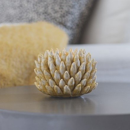 Lanterne à bougie Shelly 12 x 12 x 7 cm - Jaune Lanterne à bougie Shelly 12 x 12 x 7 cm - Jaune