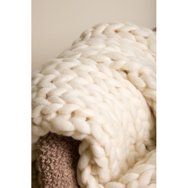 Hägg pläd 130x170 cm - Beige Hägg pläd 130x170 cm - Beige