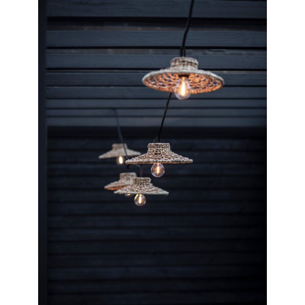 Guirlande lumineuse Flex Out pour extérieur avec abat-jour Sari - 6,5 m - Naturel/noir Guirlande lumineuse Flex Out pour extérieur avec abat-jour Sari - 6,5 m - Naturel/noir