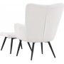 Como fauteuil in witte boucl